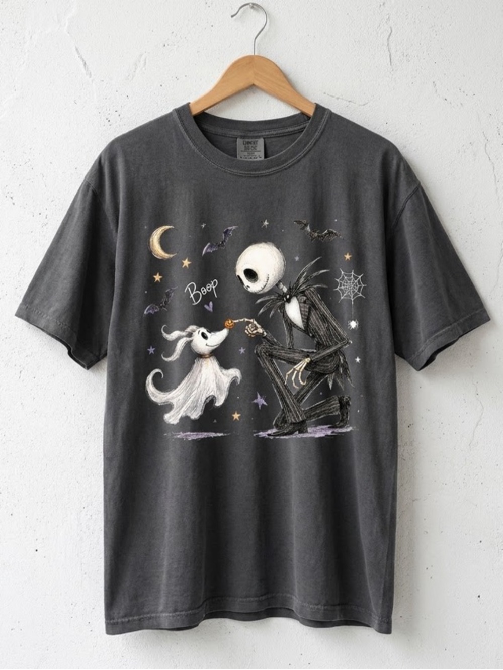 Comfort Colors Zero Dog Boop Halloween Skeleton Shirt
